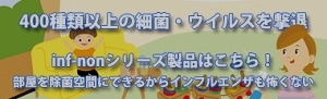 WHO指定機関で実証!世界も認めたウイルス除菌製品インフノン＃201